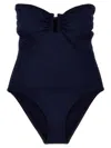 Eres 'cassiopee' Strapless High-cut Ruched One-piece Swimsuit In Blue