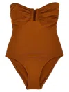 Eres 'cassiopee' Strapless One-piece Swimsuit In Brown