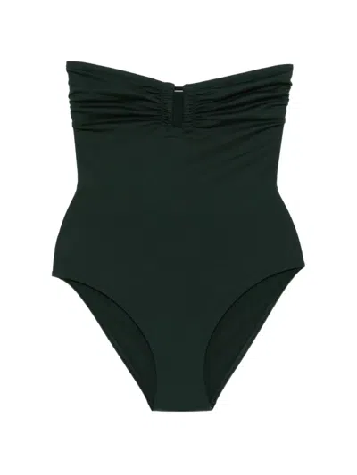Eres Cassiopee One-piece Bustier Swimsuit In Green