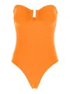 Eres 'cassiopee' Orange One-piece Swimsuit With Back Neckline In Orange