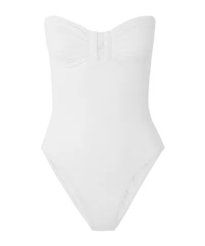 Eres Cassiopee Strapless One-piece Swimsuit In White