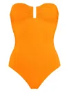 Eres 'cassiopee' Orange One-piece Swimsuit With Back Neckline In Orange