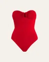 Eres Cassiopee Strapless U-hardware One-piece Swimsuit In Red
