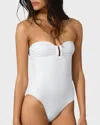 Eres Cassiopee Strapless U-hardware One-piece Swimsuit In White