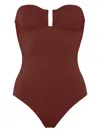 Eres Les Essentiels Cassiopee Bandeau Swimsuit In 褐色