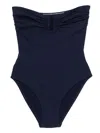 Eres 'cassiopee' Strapless High-cut Ruched One-piece Swimsuit In Blue