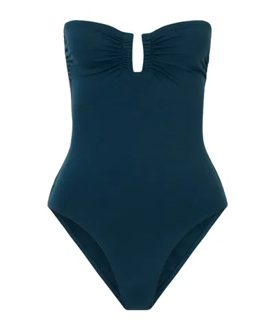 Eres Les Essentiels Cassiopée Bandeau Swimsuit In Blue