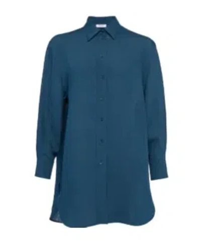 Eres Casual Minimalist Shirt In Blue