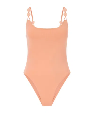 Eres Catwalk Bead-embellished One-piece In Orange