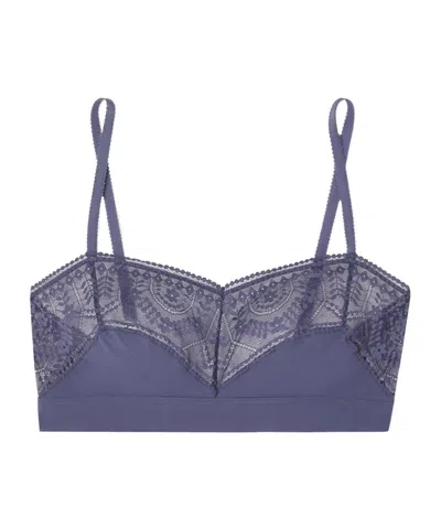 Eres Cedre Lace Soft Cup Bra In Blue