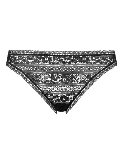 Eres Certitude Lace-trimmed Briefs In Black