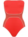 Eres Championne Strapless Swimsuit In Red