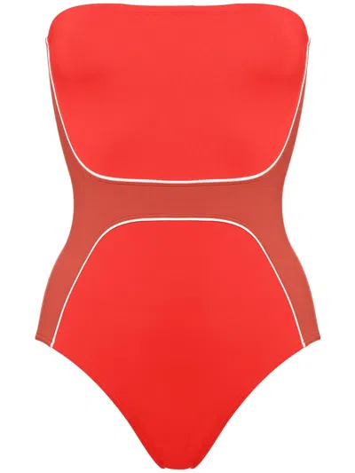 Eres Championne Strapless Swimsuit In Red