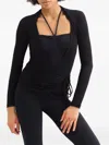 Eres Charlotte Wrap Long-sleeve Top In Black