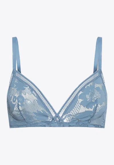Eres Chemise Triangle Wireless Bra In Blue