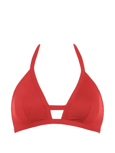 Eres Chris Halterneck Bikini Top In Red