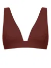 Eres Chrome Bikini Top In Brown