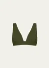 Eres Chrome Full-cup Triangle Bikini Top In Vert Mousse