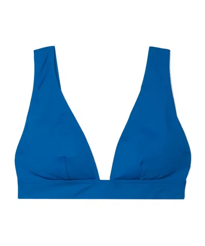 Eres Chrome Triangle Bikini Top In Blue