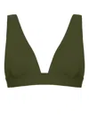 Eres Chrome Full-cup Triangle Bikini Top In 绿色