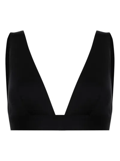 Eres Chrome Triangle-cup Bikini Top In Black