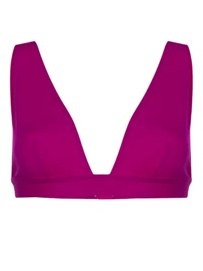 Eres Chrome Triangle-cup Bikini Top In Pink