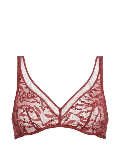 Eres Chœur Underwire Triangle Bra In Red