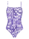 Eres Cloud Geometric-print Swimsuit In Purple