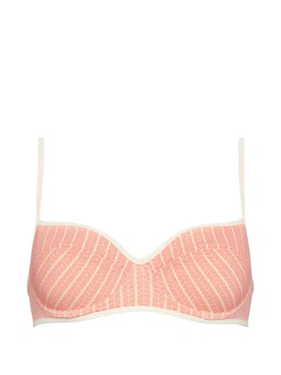 Eres Coconut Patterned Bikini Bra In Pink