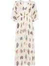 Eres Coffea Printed Silk Maxi Dress In White