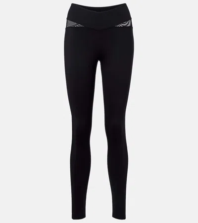 Eres Comaneci Tulle-trimmed Leggings In Black