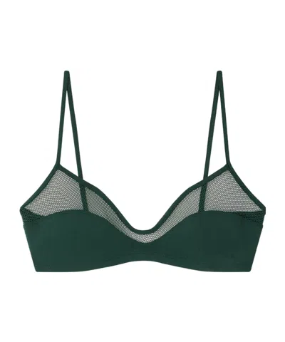 Eres Complice Triangle Bikini Top In Green