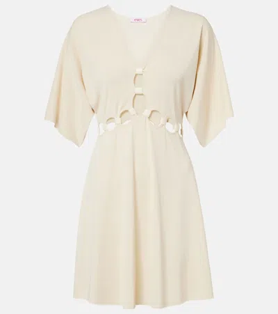 Eres Connection Cutout Jersey Minidress In Gray