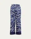 Eres Continent Atoll Printed Cotton And Silk-blend Voile Pants In Continent Sirene