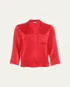 Eres Convive Silk Pyjama Shirt In Jelly