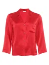 Eres Convive Silk Pyjama Shirt In Red
