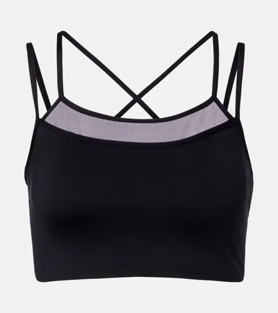 Eres Cooper Tulle-trimmed Sports Bra In Black