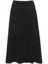 Eres Copacabana Ribbed Midi Skirt In Black
