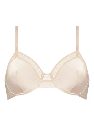 Eres Coquet Lace-trimmed Full-cup Bra In Metallic
