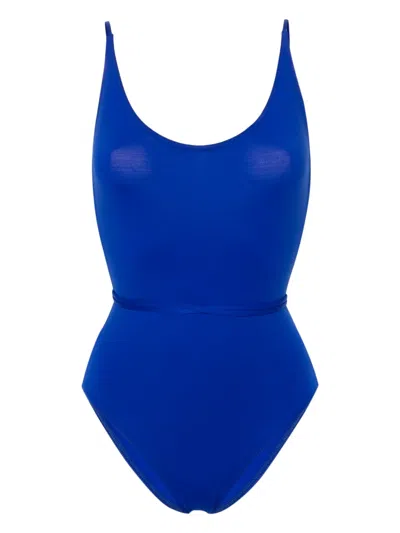 Eres Cosmic Scoop-neck Swimsuit In Blue