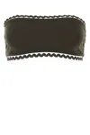 Eres Bandeau Style Bikini Top With Scalloped Edges