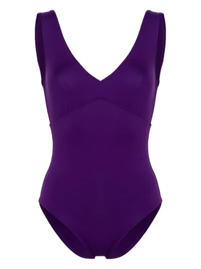 Eres Hold Up V-neck Swimsuit In Inka
