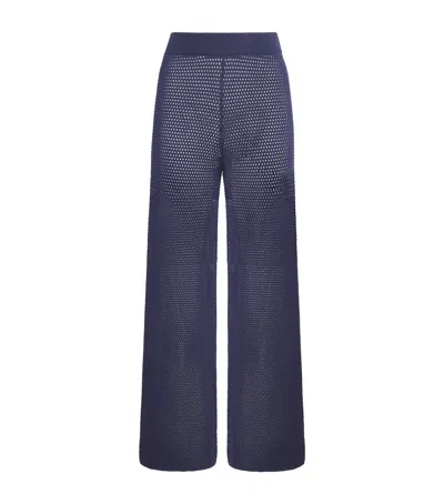 Eres Cotton-blend Crochet Goeland Trousers In Blue