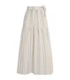Eres Cotton-blend Stripe Brillante Maxi Skirt In White