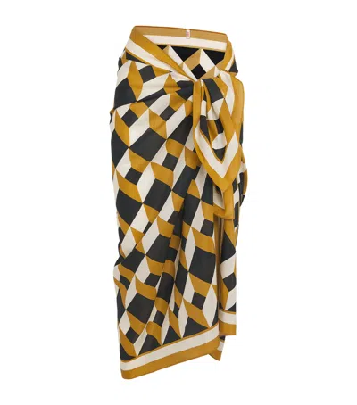 ERES COTTON-SILK GEOMETRIC SARONG