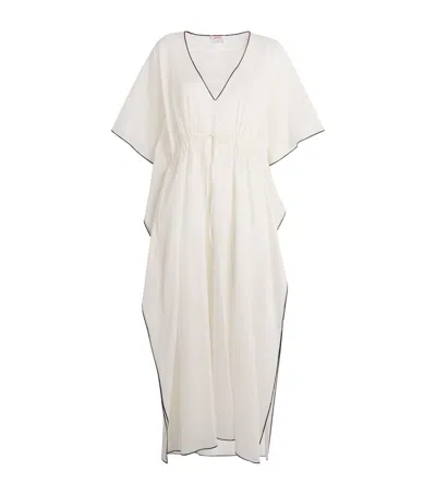 Eres Cotton Volier Maxi Kaftan In White