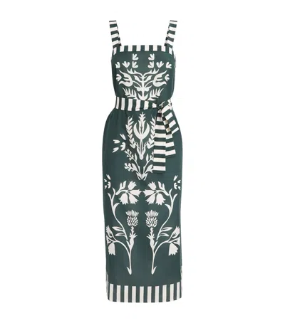 Eres Cotton-silk Lakshya Midi Dress In Green