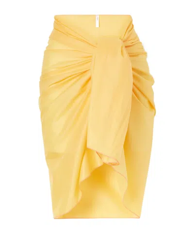 Eres Cabine Cotton-voile Pareo In Yellow