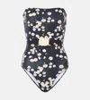 Eres Courtois Floral-print Swimsuit In Black