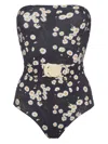 Eres Courtois Floral-print Swimsuit In Black